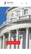 How justicesystems.com looks like on a mobile device such as an iPhone.