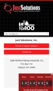 How justinc.com looks like on a mobile device such as an iPhone.