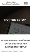 How justnorton.com looks like on a mobile device such as an iPhone.