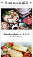 How justonecookbook.com looks like on a mobile device such as an iPhone.