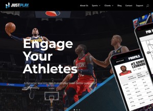 How justplayss.com looks like on a tablet such as an iPad.