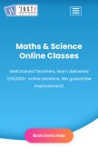 How justtutors.com looks like on a mobile device such as an iPhone.