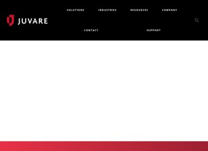 How juvare.com looks like on a tablet such as an iPad.