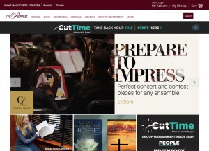 How jwpepper.com looks like on a tablet such as an iPad.