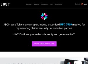 How jwt.io looks like on a tablet such as an iPad.