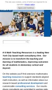 How k-5mathteachingresources.com looks like on a mobile device such as an iPhone.
