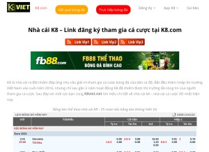How k8viet.net looks like on a tablet such as an iPad.