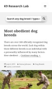 How k9rl.com looks like on a mobile device such as an iPhone.