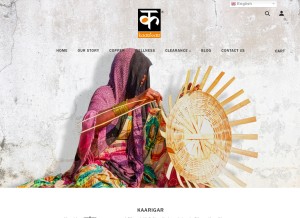 How kaarigarhandicrafts.com looks like on a tablet such as an iPad.