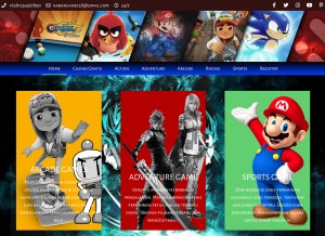How kabargame.com looks like on a tablet such as an iPad.