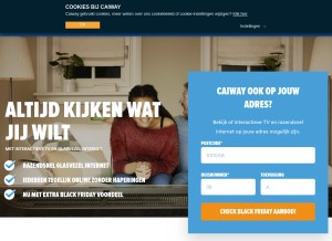 How kabelfoon.nl looks like on a tablet such as an iPad.