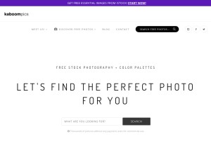 How kaboompics.com looks like on a tablet such as an iPad.