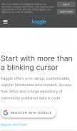 How kaggle.com looks like on a mobile device such as an iPhone.