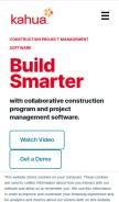 How kahua.com looks like on a mobile device such as an iPhone.