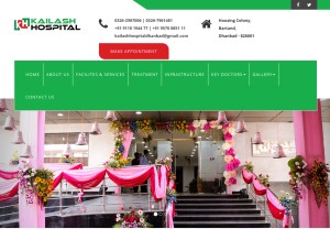 How kailashhospitaldhanbad.com looks like on a tablet such as an iPad.
