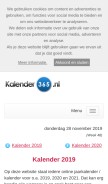 How kalender-365.nl looks like on a mobile device such as an iPhone.