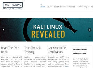 How kali.training looks like on a tablet such as an iPad.