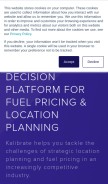 How kalibrate.com looks like on a mobile device such as an iPhone.