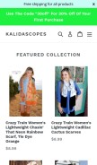 How kalidascopes.com looks like on a mobile device such as an iPhone.