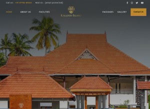 How kalloosisland.com looks like on a tablet such as an iPad.