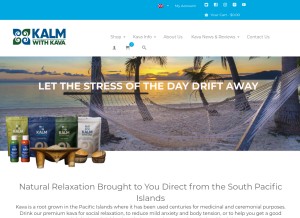 How kalmwithkava.com looks like on a tablet such as an iPad.