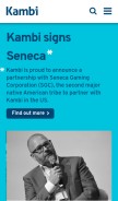 How kambi.com looks like on a mobile device such as an iPhone.