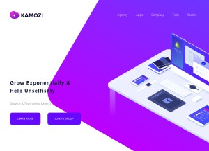 How kamozi.io looks like on a tablet such as an iPad.