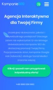 How kampanieseo.pl looks like on a mobile device such as an iPhone.