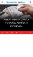 How kamupersoneli.net looks like on a mobile device such as an iPhone.