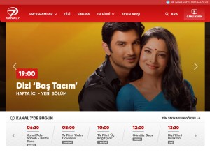How kanal7.com looks like on a tablet such as an iPad.