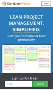 How kanbanflow.com looks like on a mobile device such as an iPhone.