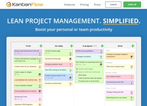 How kanbanflow.com looks like on a tablet such as an iPad.