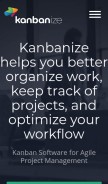 How kanbanize.com looks like on a mobile device such as an iPhone.