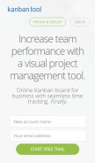How kanbantool.com looks like on a mobile device such as an iPhone.