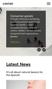 How kantarworldpanel.com looks like on a mobile device such as an iPhone.