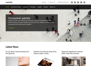 How kantarworldpanel.com looks like on a tablet such as an iPad.