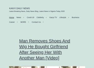 How kanyidaily.com looks like on a tablet such as an iPad.
