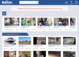 How kaotic.com looks like on a tablet such as an iPad.