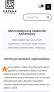 How kapaga.pl looks like on a mobile device such as an iPhone.