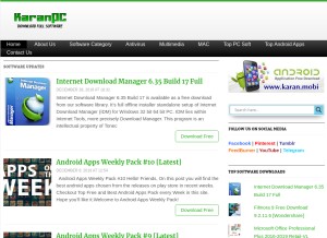 How karanpc.com looks like on a tablet such as an iPad.