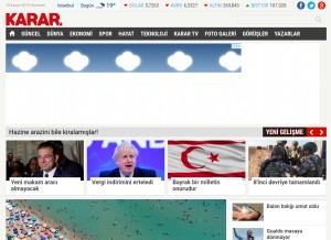 How karar.com looks like on a tablet such as an iPad.