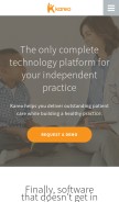How kareo.com looks like on a mobile device such as an iPhone.