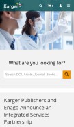 How karger.com looks like on a mobile device such as an iPhone.