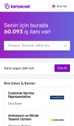 How kariyer.net looks like on a mobile device such as an iPhone.