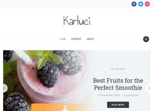 How karluci.com looks like on a tablet such as an iPad.