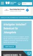 How karrierebibel.de looks like on a mobile device such as an iPhone.