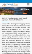How kashmirtourpackage.org looks like on a mobile device such as an iPhone.