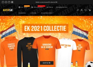 How katertje.shop looks like on a tablet such as an iPad.