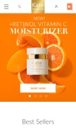 How katesomerville.com looks like on a mobile device such as an iPhone.