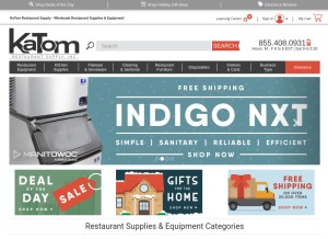 How katom.com looks like on a tablet such as an iPad.